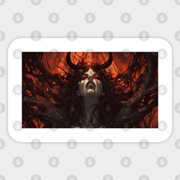 Diablo Lilith Demon Sticker by Nightarcade